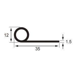 P105 DOOR SEAL P-SHAPE