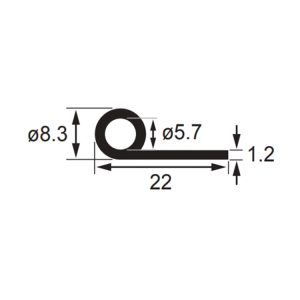 NO.107 DUNLOP WEATHER STRIPS